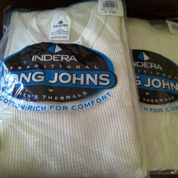 Indera Men's Traditional Long Johns Top & Bottom XL - Picture 6 of 6